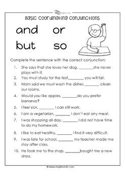 Coordinating Conjunctions Worksheet By English Unite Resources Tpt