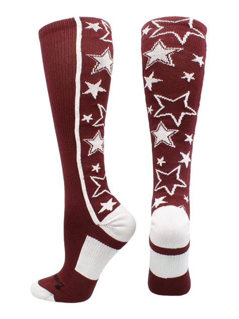 Softball Socks Over The Calf Socks Crazy Stars Team Colors Madsportsstuff