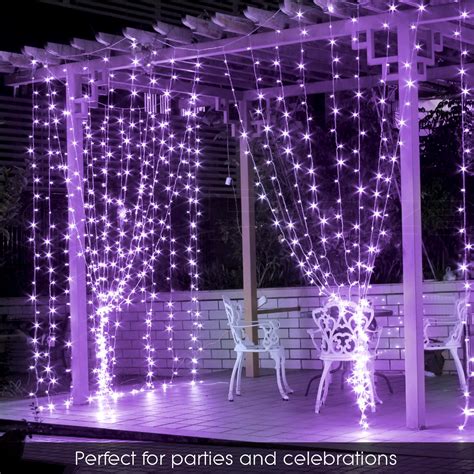 Led Christmas Icicle String Net Curtain Lights Outdoor Fairy Party