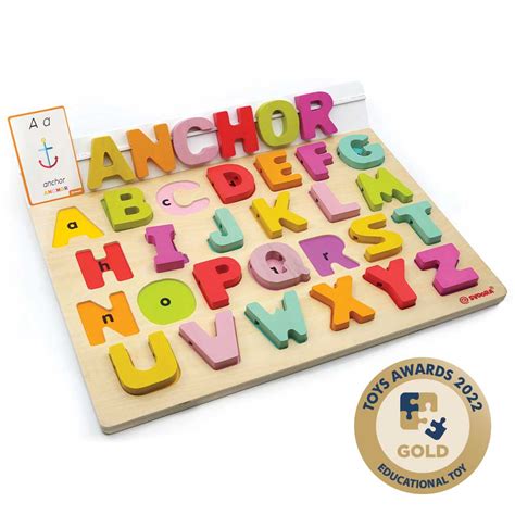Wooden Alphabet Puzzle With 50 Flash Cards My First English Words