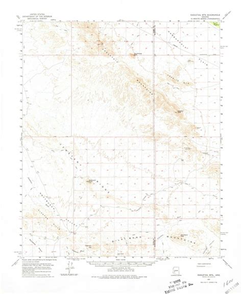 Eagletail Mountains Arizona 1962 1981 Usgs Old Topo Map Reprint