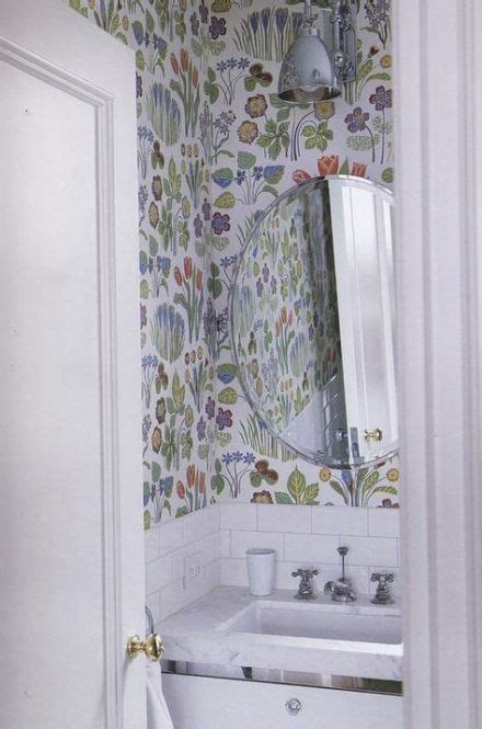 Bath Room Walls Paper Floral Vanities 33 New Ideas Bathroom Wallpaper