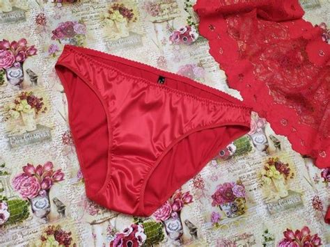 red satin panties valentine s sexy lingerie erotic etsy