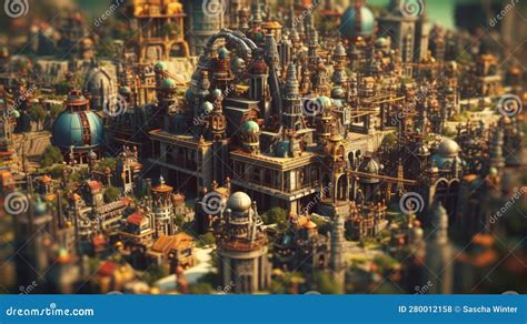 The Majestic Factorio Megabase: Tilt-Shifted Splendor Stock