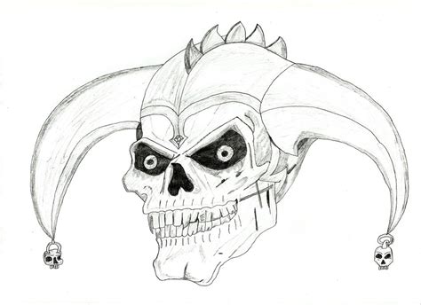 Jester Skull Drawing By Mrmiro96 On Deviantart