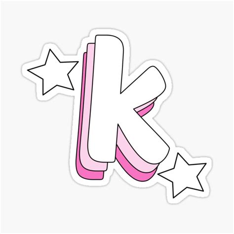 Aesthetic K With Stars Sticker For Sale By Allielibby Redbubble