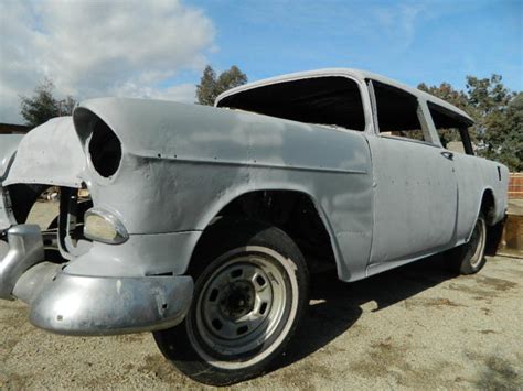 1955 Chevy Nomad Project Car Excellent Candidate For Restoration Gas Pump