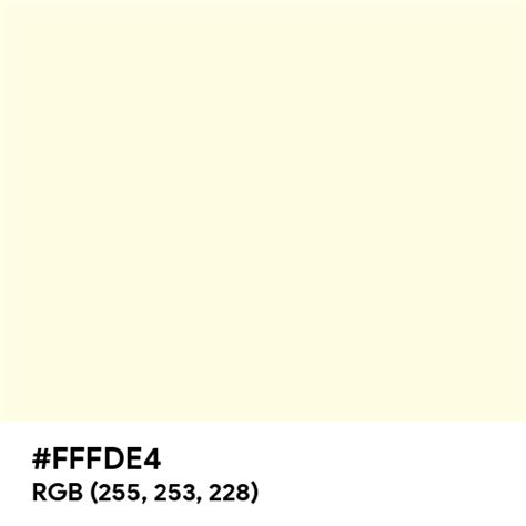 Creamy White Color Hex Code Is Fffde4