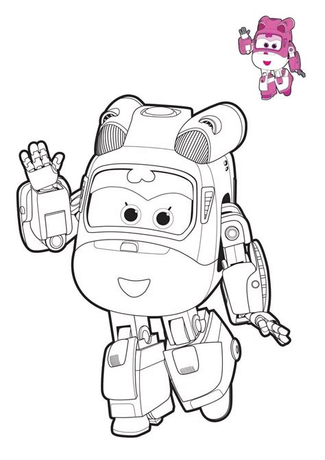 Super Wings Team Coloring Page Coloring Pages