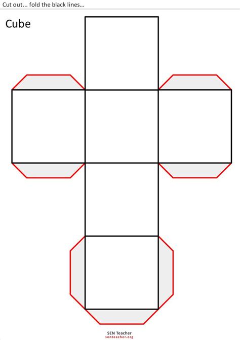 Cubo Para Recortar Teaching Geometry Paper Crafts Origami Geometry