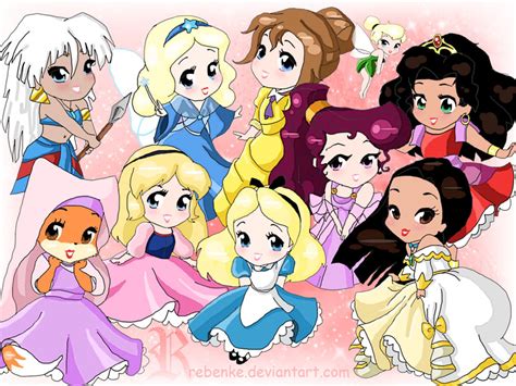 Chibi Disney Princess Fan Art 27844907 Fanpop