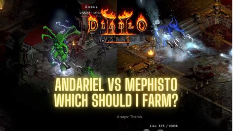 diablo 2 resurrected andariel vs mephisto for magic finding is one more efficient than the