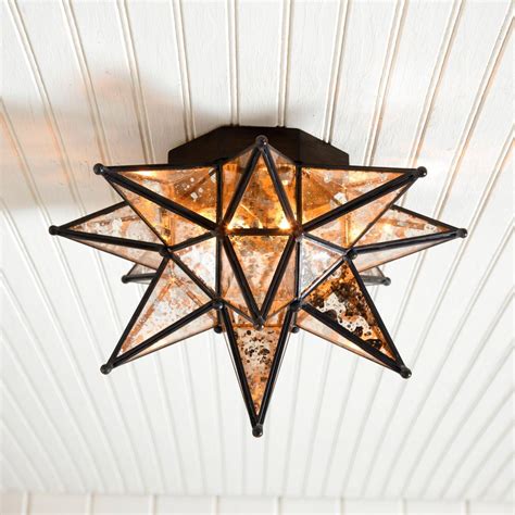 Moravian Star Ceiling Mount Mercury Glass Ballard Designs Star