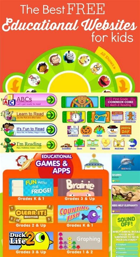 10 of the best websites for free online games. The Best Free Educational Websites for Kids Infographic ...