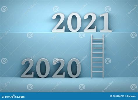 Way From 2020 Year To 2021 Year Stock Illustration Illustration Of