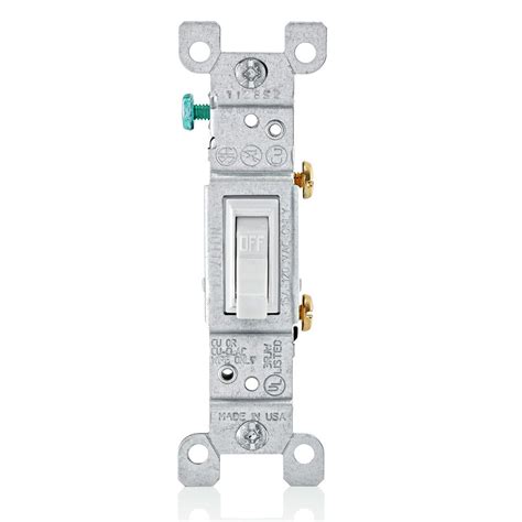 Leviton Single Pole Toggle Switch White The Home Depot Canada