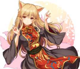 Her character has a feminine touch to it that makes her all. long hair, Blonde, Red eyes, Anime, Anime girls, Animal ...