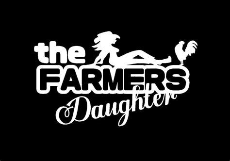 farmers daughter window decal sticker made in usa