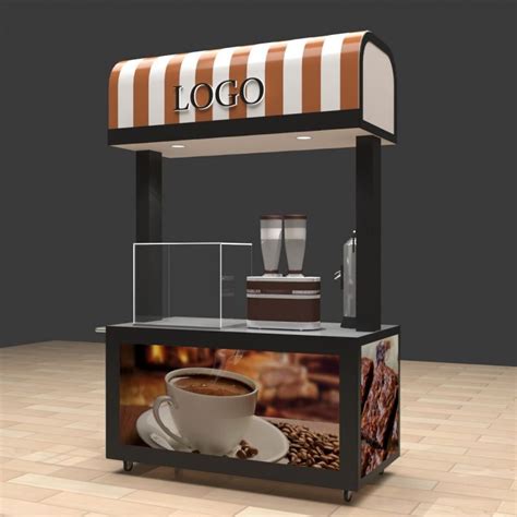 Outdoor Coffee Carts Retail Coffee Tea Display Stand For Sale