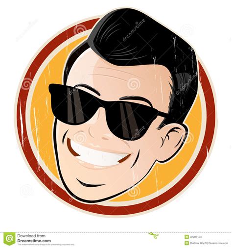 Relaxed Cartoon Head With Sunglasses Stock Vector Illustration Of