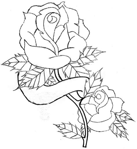 Check out our tattoo lineart selection for the very best in unique or custom, handmade pieces from our digital prints shops. Rose and Banner Line Art. by Jdd27105 on DeviantArt