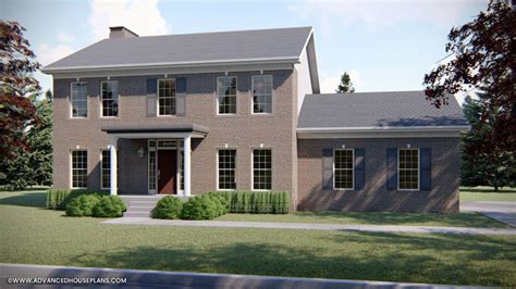 2 Story Colonial House Plan Wallace Colonial House Plans Colonial