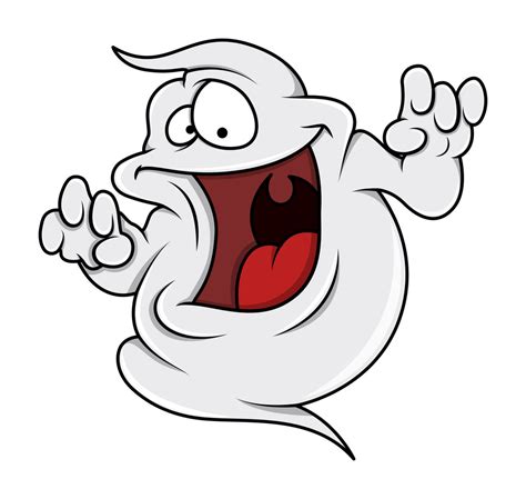 Naughty Ghost Smiling Halloween Vector Illustration Royalty Free