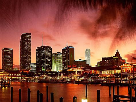 Free Hd Images Fifcu Purchased Miami Bay At Dusk Florida