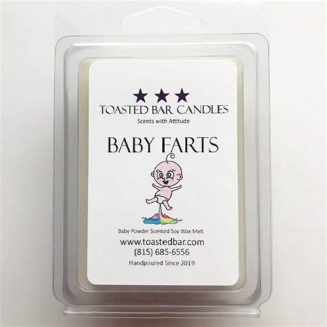 Baby Farts Baby Powder Scented Soy Wax Melt Toasted Bar