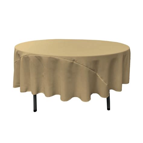 90 Taupe Polyester Round Tablecloth Ifabric