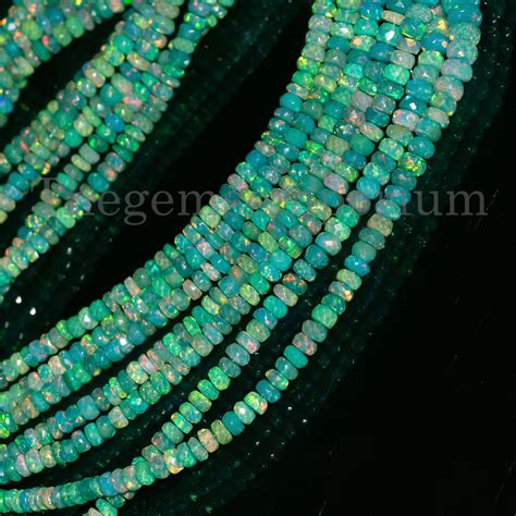 4 55mm Paraiba Opal Beads Paraiba Opal Faceted Beads Opal Etsy