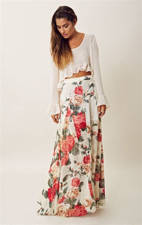Faldas largas y blusas para bodas. Pin em pollera