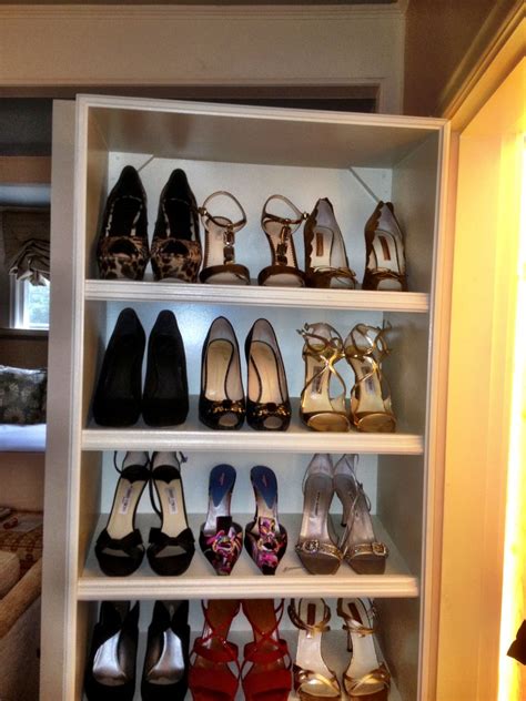 Great Shoe Rack On The Back Of A Door Perfect For Small Closets With