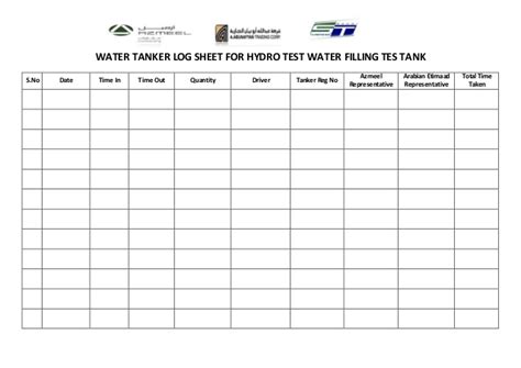 Adult emergency contact and medical form the information requested on this page is confidential and for emergency use only. Water tanker log sheet