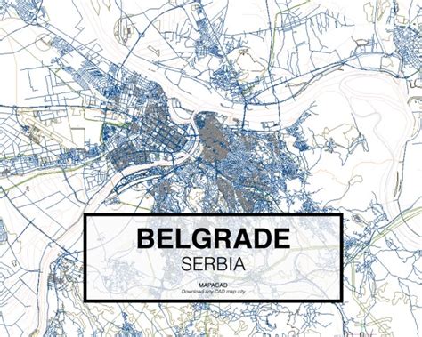 Beograd U Dwg U Skinite Mape Svetskih Gradova U Visokoj Rezoluciji
