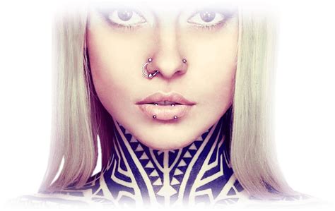 download facial piercings blonde model