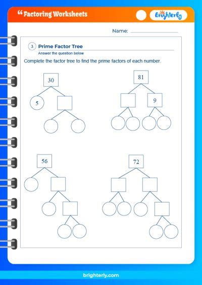 Free Printable Factoring Worksheets With Answers Pdfs
