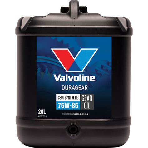 Valvoline Duragear 75w 85 Gear Oil 20l 126420 One Stop Lube Shop