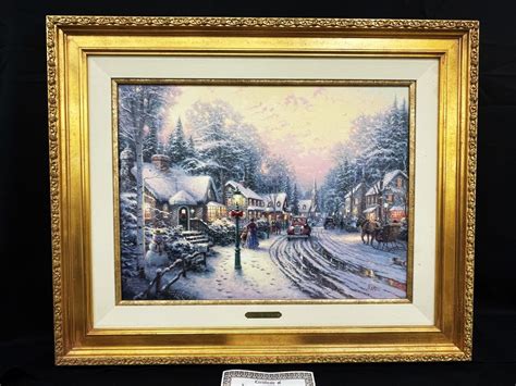 Lot Detail Thomas Kinkade Artist Proof Rare Christmas Cottage Viii Signed And Numbered