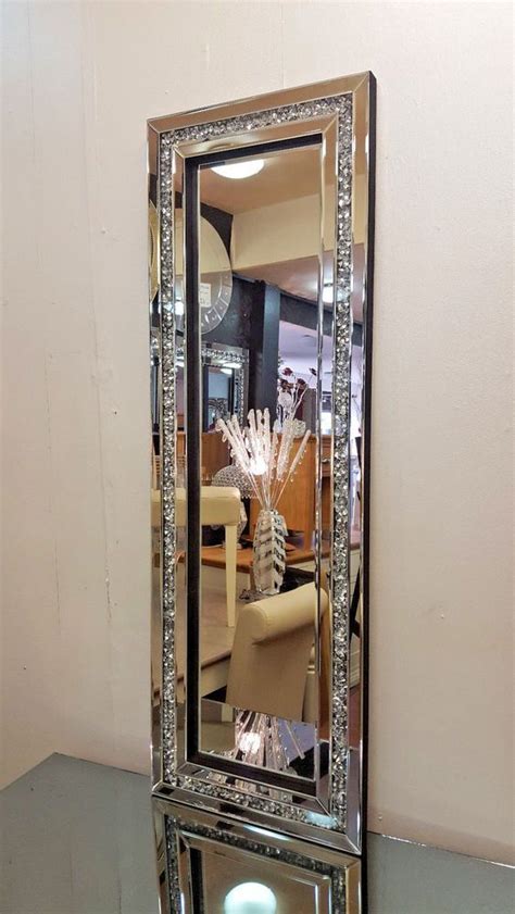 full length bevelled edge wall mirror mm silver mirror  mm