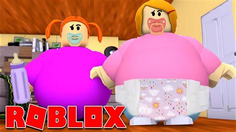 Roblox Becoming Giant Babies In Baby Simulator Game Youtube