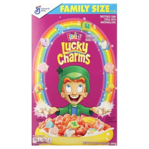 Fruity Lucky Charms Whole Grain Marshmallow Breakfast Cereal 212 Oz
