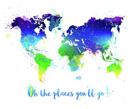 Inspirational World Map Painting By Delphimages Map Creations Pixels