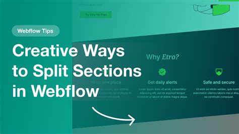 Creative Ways To Split Sections In Webflow Webflow Video