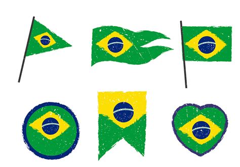brasil flag clipart set 517013 vector art at vecteezy