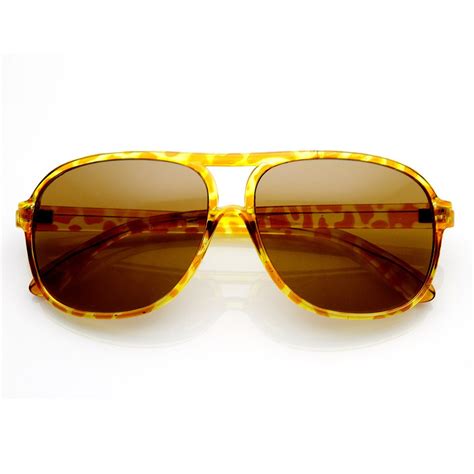 Retro 1980s Original Hipster Square Aviator Sunglasses 8741 Zerouv