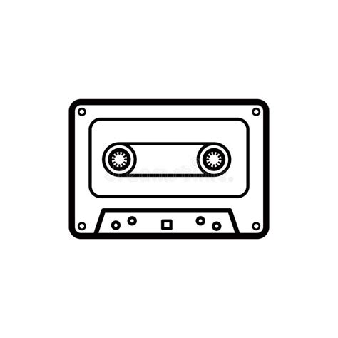 Audio Cassette Icon Vector Logo Design Template Stock Vector