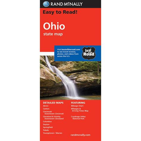 Rand Mcnally Ohio Easy To Read Folding Travel Map The Map Shop
