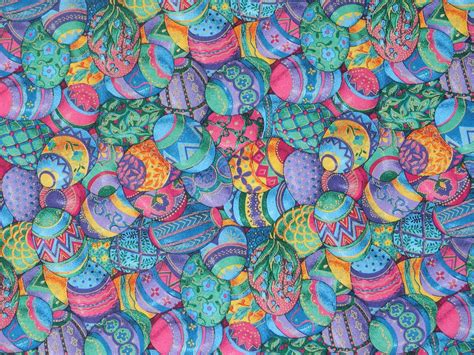 Easter Fabric Bright Easter Eggs Home Decor Fabric Spring