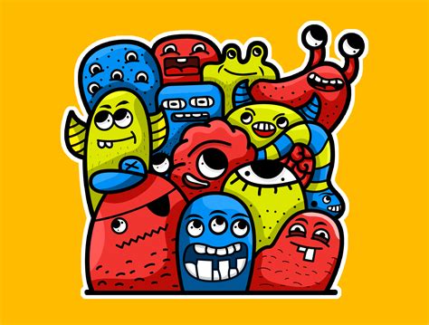 Monster Doodle Art by Dzulhan_ on Dribbble